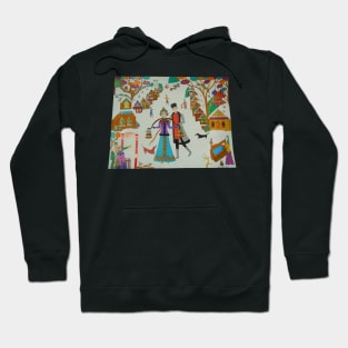 Russian Village in Winter Hoodie